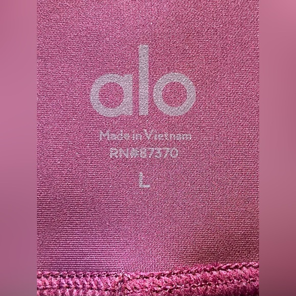 Alo Yoga High waist  Sequence  Legging  Black Plum  Large  NWOT - Picture 8 of 10